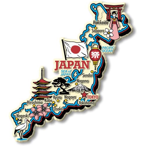 【未使用】 THE BIRTHDAY 20ANV JAPAN MAP （XL） Buy Japan Tourist Travel Souvenir Fridge Magnet,Illustrated
